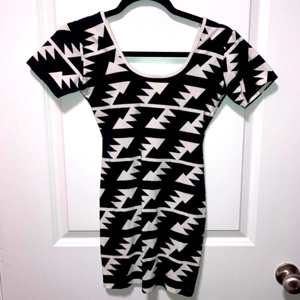 American Apparel Black and White Dress